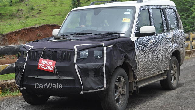 Mahindra Scorpio facelift continues to be spotted testing