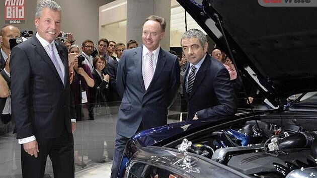 Mr. Bean at the Rolls Royce press conference 