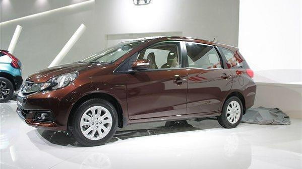 Honda Mobilio on display at a mall in Ghaziabad