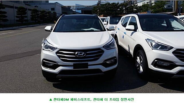 Hyundai Santa Fe facelift spotted in Korea