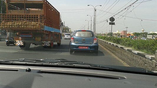 Low cost Nissan Micra Active spied testing