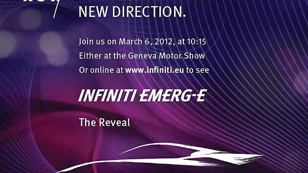 Infiniti to unveil advanced sports car at Geneva