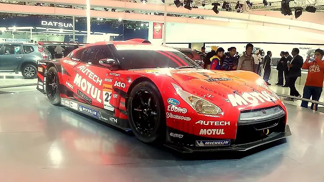 The Nissan GT500R racecar showcased at the Auto Expo 2014 The Nissan GT500R racecar showcased at the Auto Expo 2014