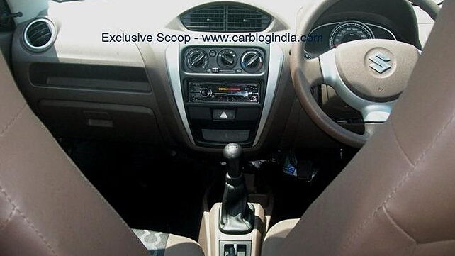 Maruti Alto 800 interiors spied