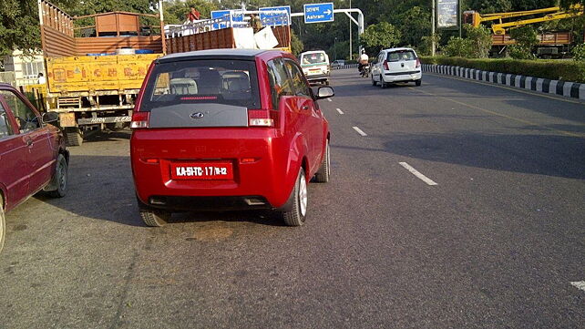 Mahindra Reva E2O caught testing sans camouflage