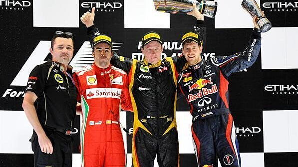 2012 Formula 1: Raikkonnen shines in the twilight of Abu Dhabi 