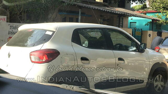 Renault Kwid spotted testing in Chennai