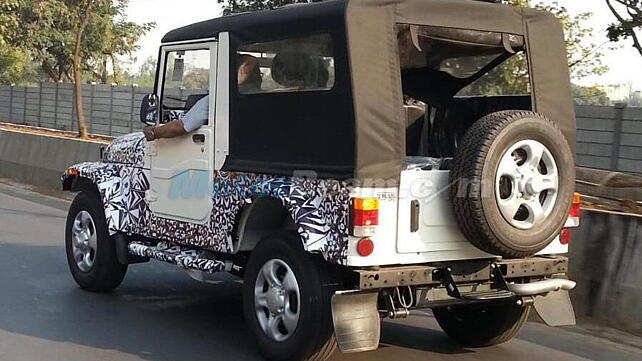 Mahindra's facelifted Thar spotted testing in Nashik