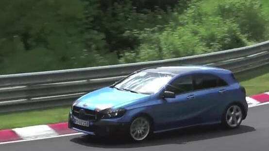 Mercedes-Benz A-Class facelift spied testing on Nurburgring