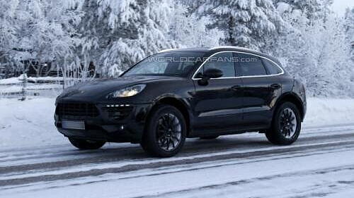 Porsche Macan spied testing in cold weather