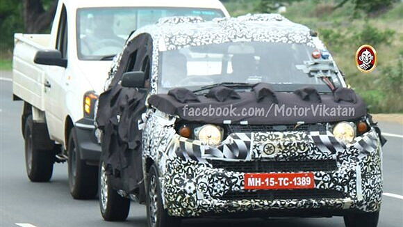 Mahindra S-101spied testing; front fascia revealed