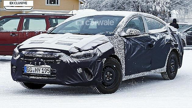 Sixth-generation Hyundai Elantra spied on test