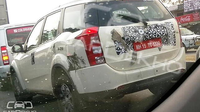 Mahindra XUV 500 facelift spotted testing in Chennai