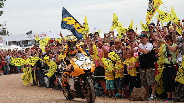 Valentino Rossi participates at Goodwood Festival of Speed for the first time