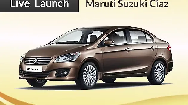 Maruti Suzuki Ciaz India live launch Maruti Suzuki Ciaz India live launch