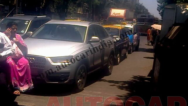 Audi may launch a two-wheel drive variant of the Q3; test car spotted in Mumbai