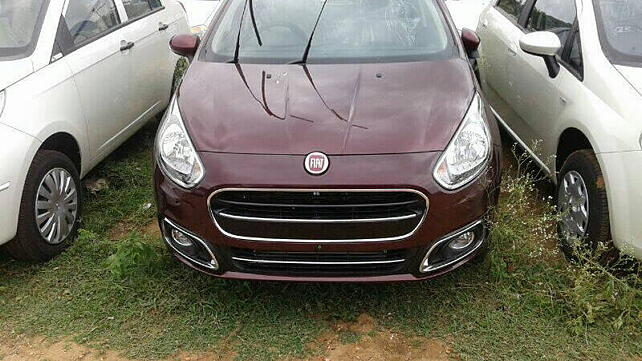 Fiat Punto Evo spotted at a dealer stockyard in Mysore