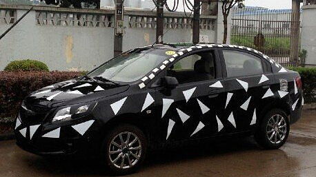Facelifted Chevrolet Sail sedan spied in China