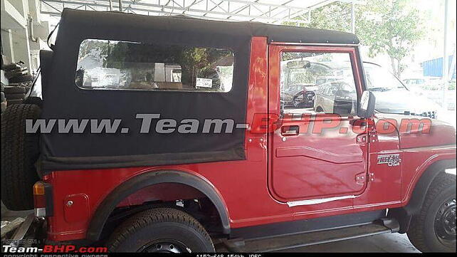 Mahindra Thar facelift snapped at a dealership