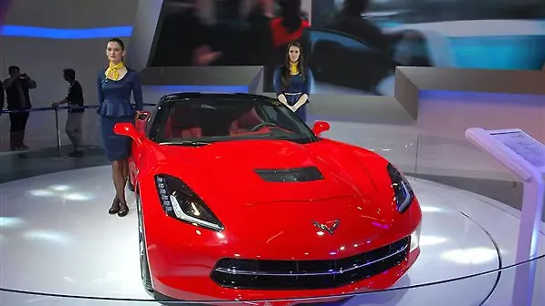 Stingray and Camaro feature at the Chevrolet stall in the Auto Expo Stingray and Camaro feature at the Chevrolet stall in the Auto Expo