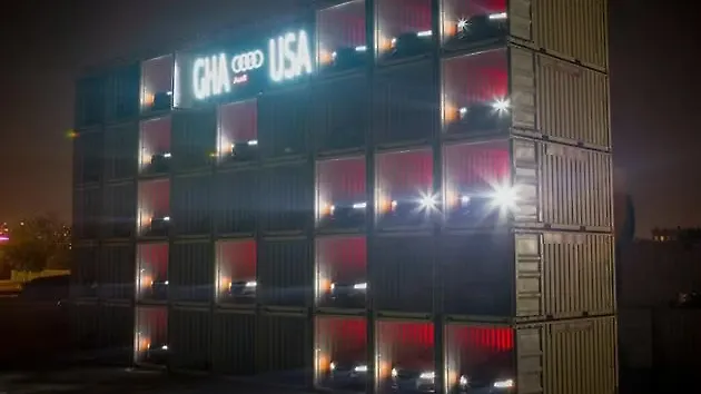 Audi’s makes Football World Cup scoreboard with 28 A8s Audi’s makes Football World Cup scoreboard with 28 A8s