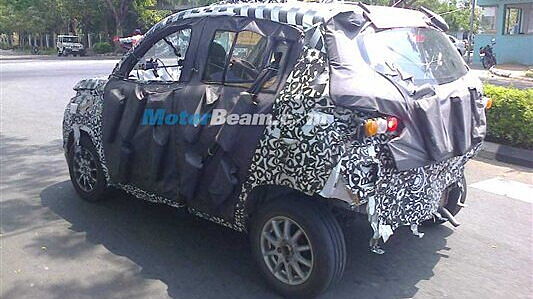 Mahindra S101 compact SUV spied again