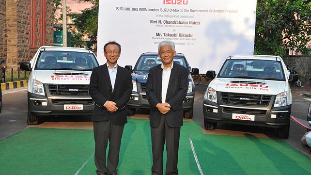Five Isuzu D-MAX vehicles donated to Andhra Pradesh Chief Minister’s Relief Fund