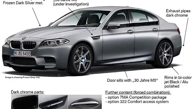 Details of the 30th Anniversary BMW M5 leaked Details of the 30th Anniversary BMW M5 leaked