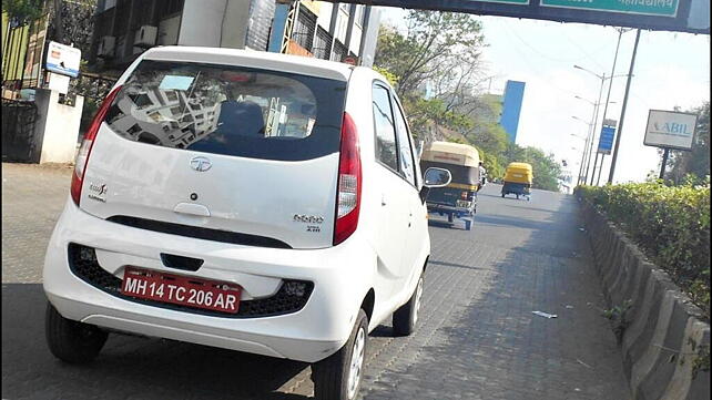Tata Nano Twist Active with openable boot lid spied undisguised