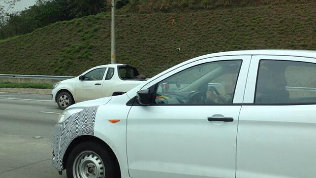 RHD Ford Figo sedan spotted on test in Brazil