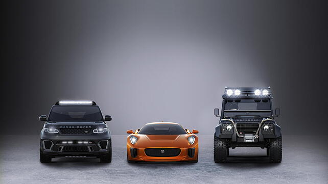 Jaguar Land Rover shows off vehicle line up for upcoming James Bond flick