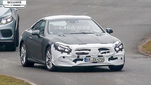 Mercedes SL facelift spied testing in Europe