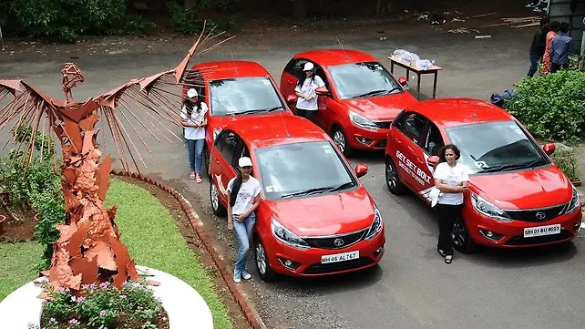 Tata Motors participates in the women's safety drive with the Bolt Tata Motors participates in the women's safety drive with the Bolt