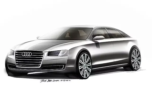 2014 Audi A8 teased via official sketches 2014 Audi A8 teased via official sketches