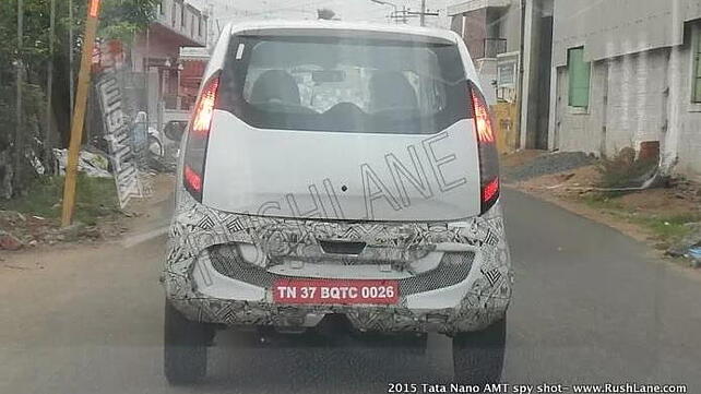 Tata Nano with an openable hatch spotted testing