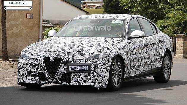 Lower spec variant of Alfa Romero Giulia spotted on test