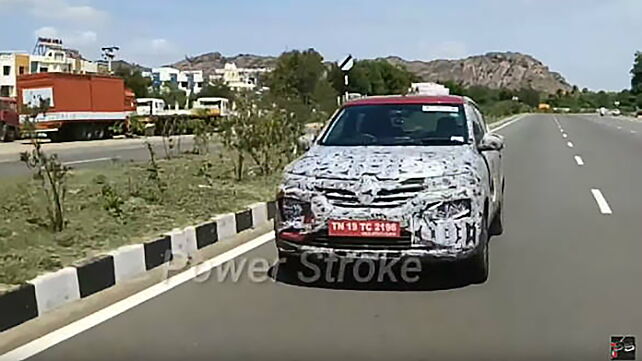 Renault Kwid facelift spied testing in India