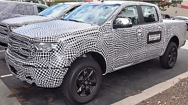 Facelifted Ford Endeavour spied on test