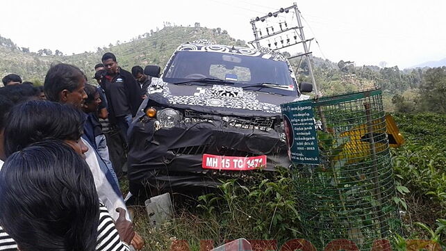 Mahindra S 101 test car crashes in the Nilgiris