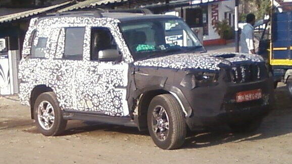 Scorpio facelift spotted again revealing more details