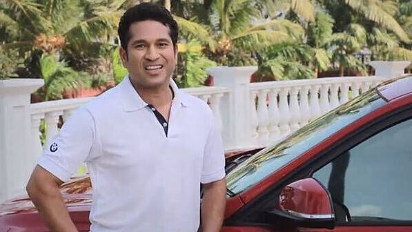 Tendulkar plays a perfect straight drive in the BMW 1 Series teaser