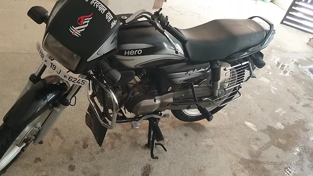 hero splendor plus self start drum brake alloy wheel color options