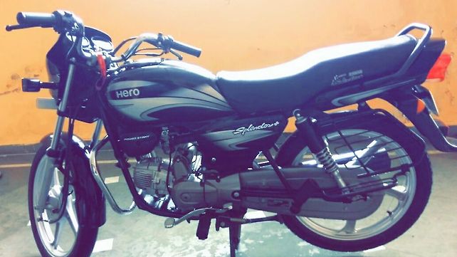 hero splendor plus self start drum brake alloy wheel color options