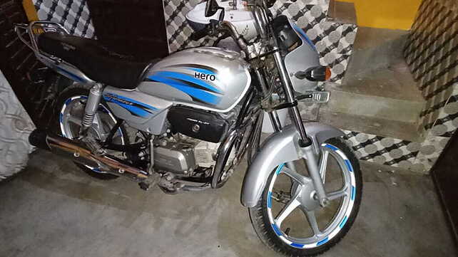 hero splendor plus self with alloy wheel and i3s bs6