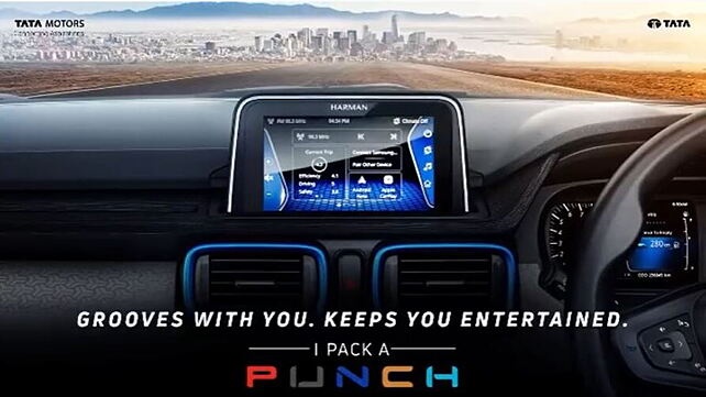 Tata Punch teased with Harman touchscreen infotainment system