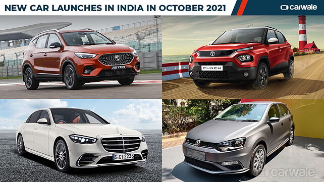 New car launches in India in October 2021