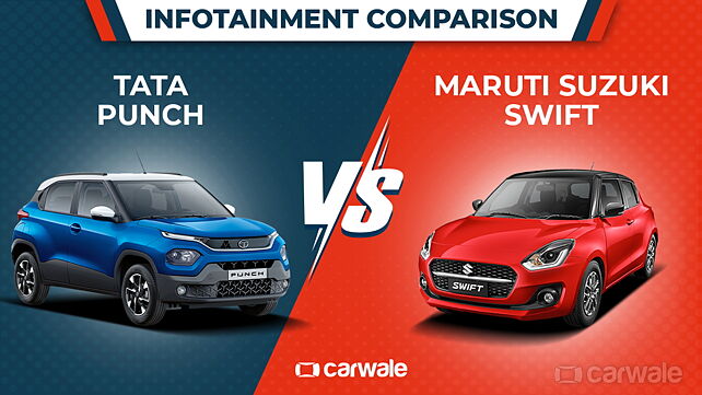 Infotainment Comparison: Tata Punch vs Maruti Suzuki Swift