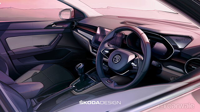 Skoda Slavia interior design sketches revealed