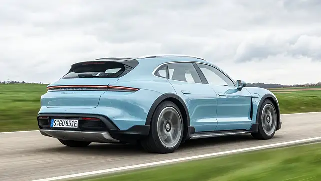 Porsche Taycan Right Rear Three Quarter Porsche Taycan Right Rear Three Quarter