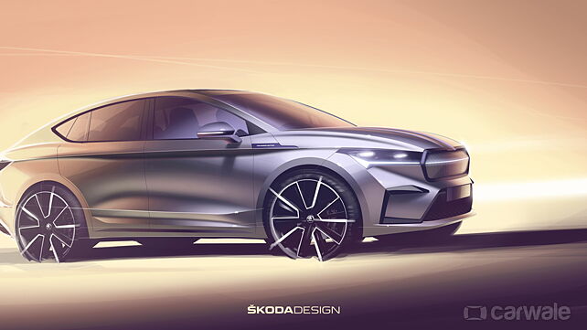 Skoda teases Enyaq Coupe iV in design sketch